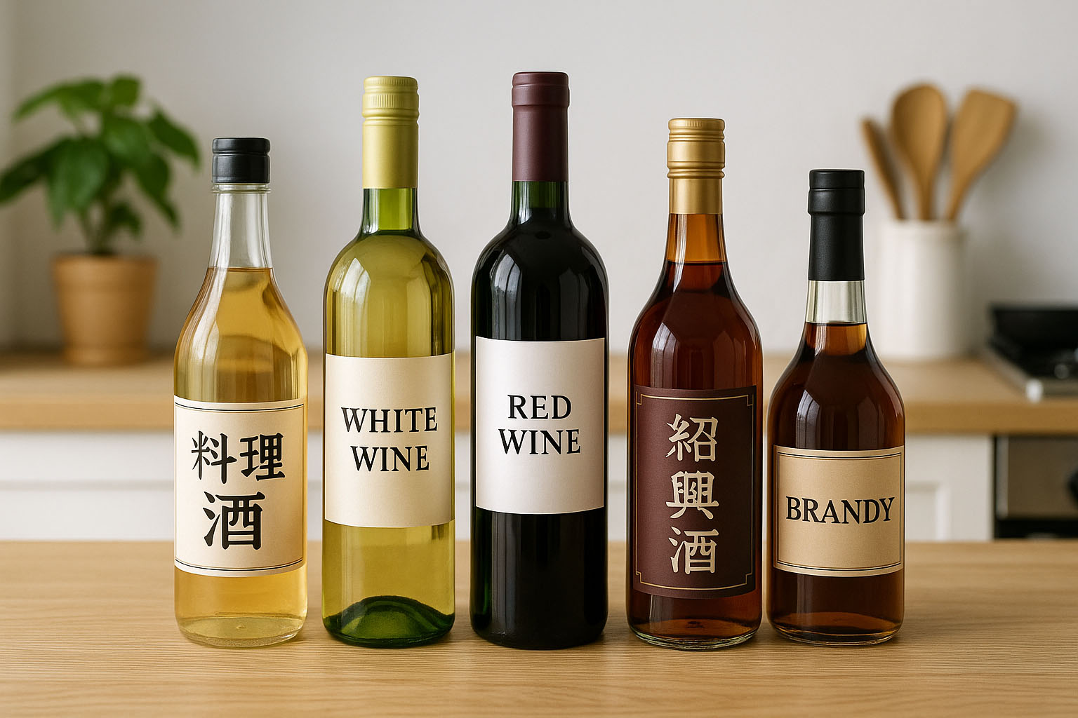 料理酒の代わりはこれでOK：家にある調味料とワイン・ブランデーで風味と臭み消しタイトルイメージ