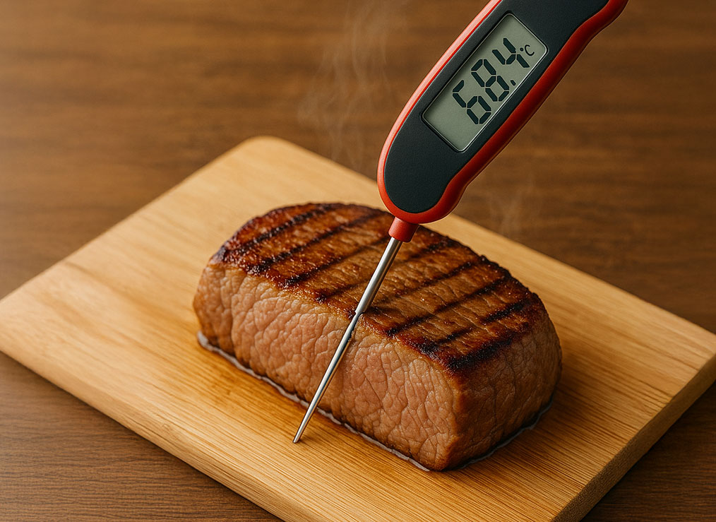 料理用温度計の使い方：肉・揚げ物・パンのベスト温度早見表タイトルイメージ