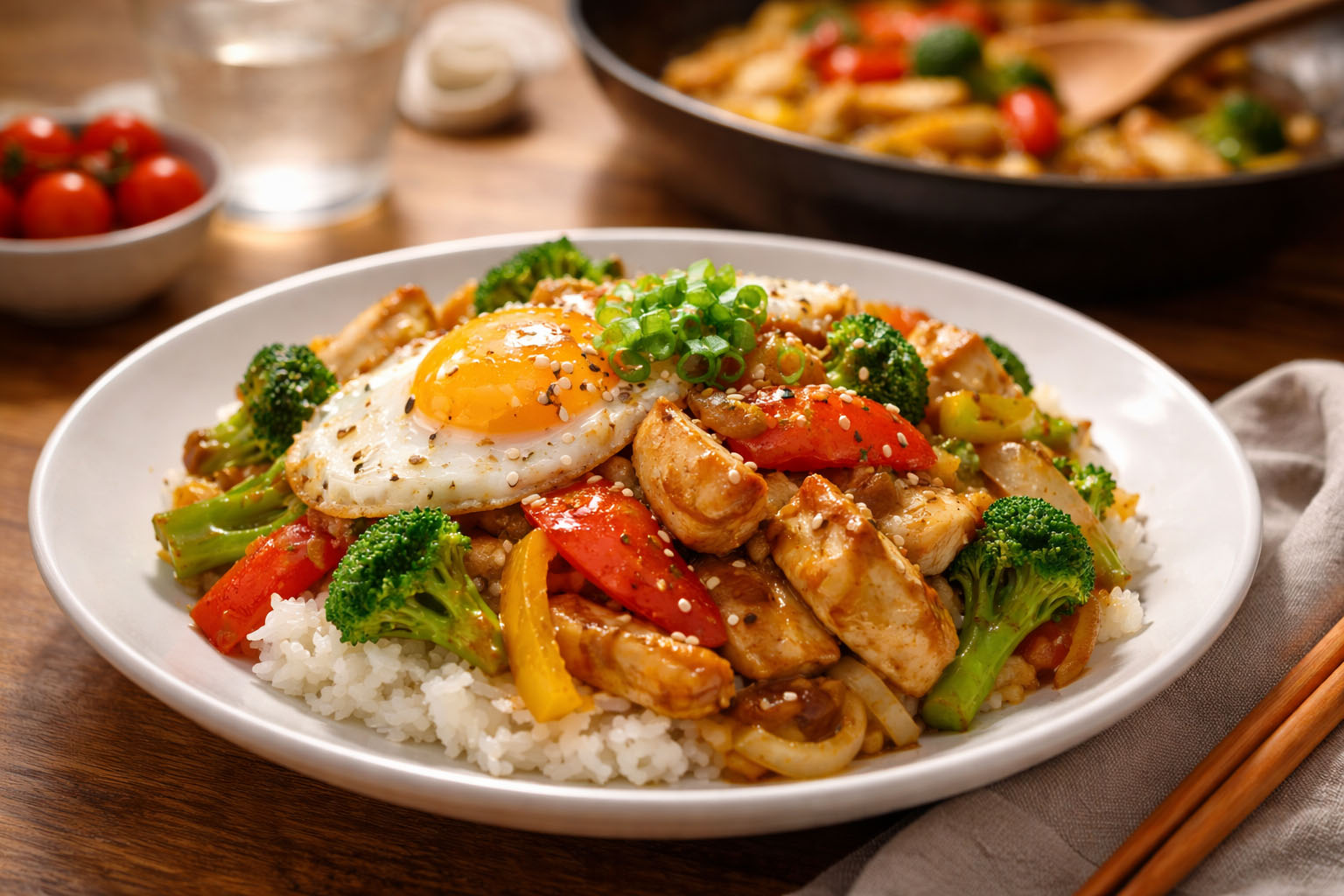 “簡単”献立テンプレ初心者向け：1フライパン×15分×5日間タイトルイメージ