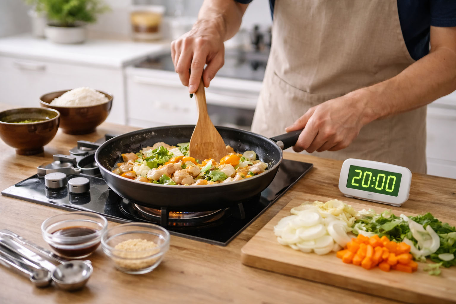 料理初心者パパでも失敗しない｜平日20分の時短ごはん7選タイトルイメージ