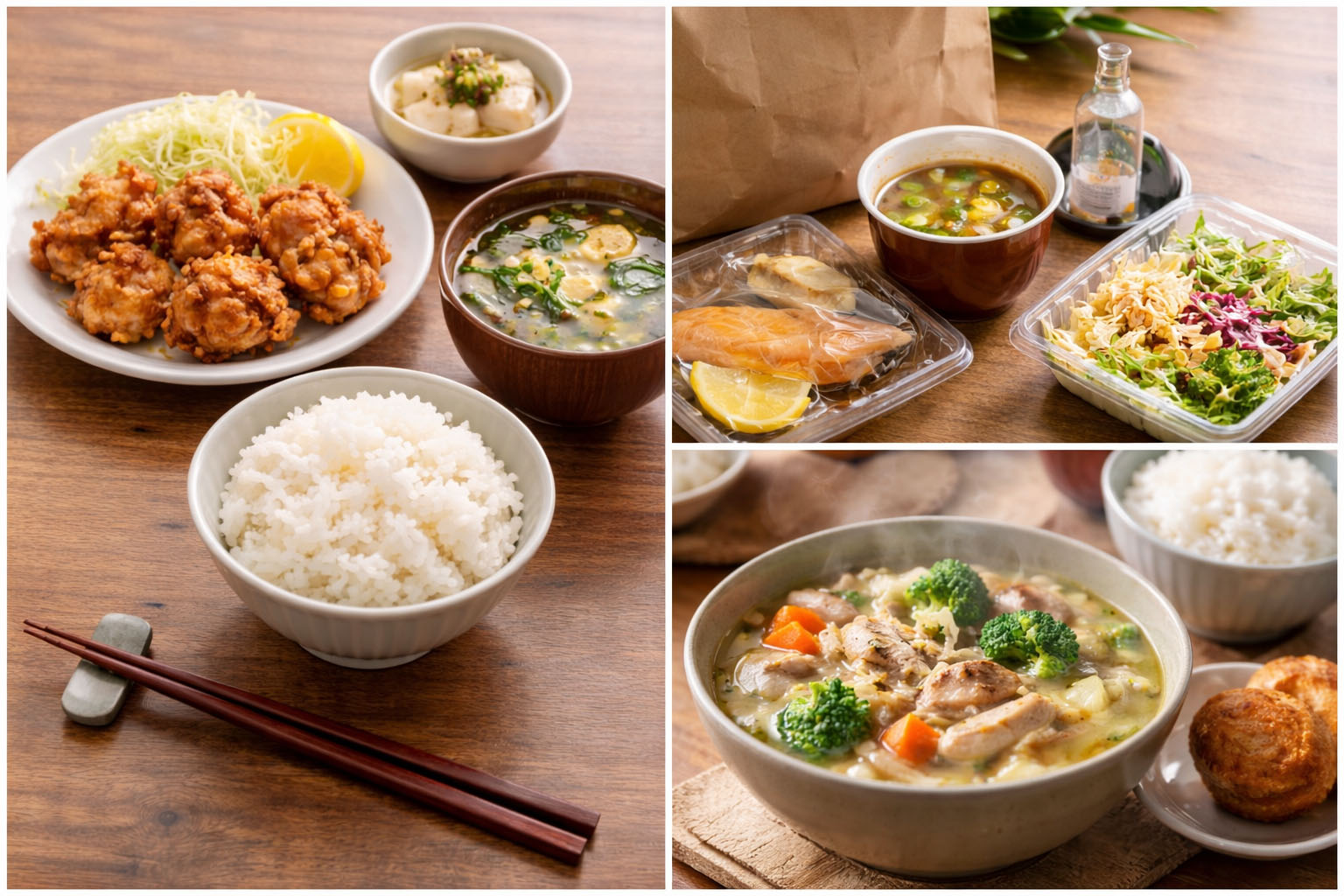 自炊しない日を作る｜惣菜×汁物で整える「最低限の献立」タイトルイメージ